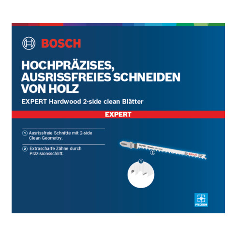 Bosch Expert 'Wood 2-side clean' T 308 BO Lame de scie sauteuse