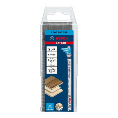 Bosch Expert 'Wood 2-side clean' T 308 BO Lame de scie sauteuse