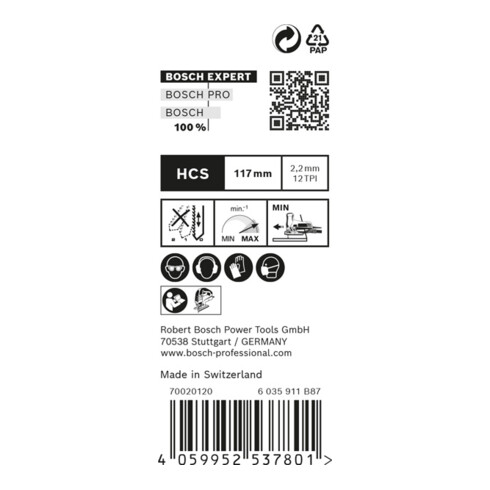 Bosch Expert 'Wood 2-side clean' T 308 BO Lame de scie sauteuse
