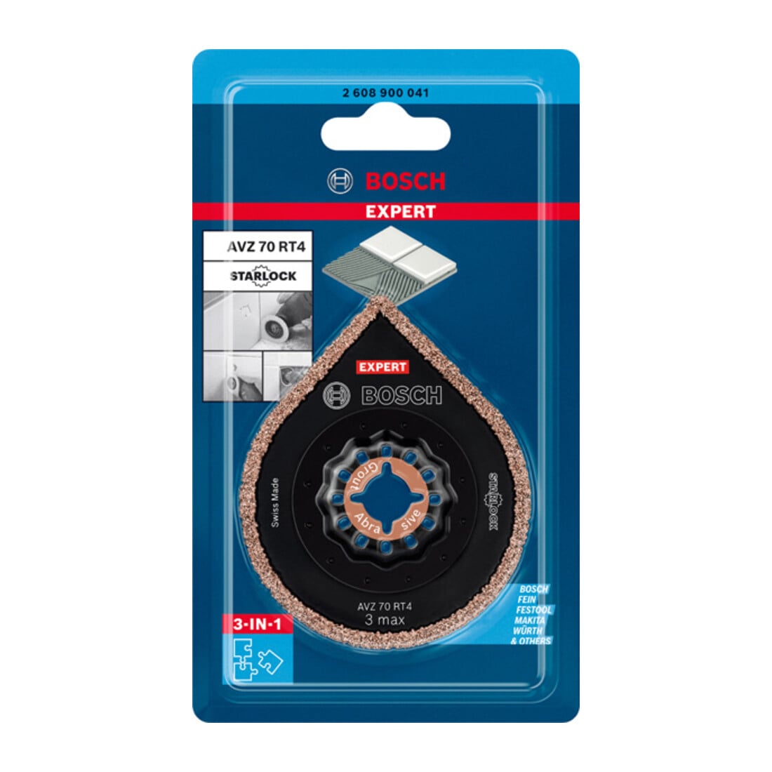 Bosch Expert 3 max AVZ 70 RT4 plaque de démontage des joints pour outils multifonctions, 70 mm