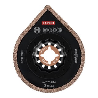 Bosch Expert 3 max AVZ 70 RT4 Platte zum Entfernen von Fugen für Multifunktionswerkzeuge, 70 mm