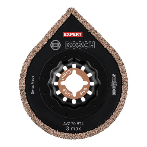Bosch Expert 3 max AVZ 70 RT4 Platte zum Entfernen von Fugen für Multifunktionswerkzeuge, 70 mm
