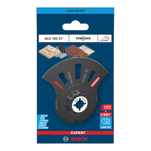 Bosch EXPERT ACZ 105 ET Multi-materiaal segmentzaagblad, 80 x 30 mm
