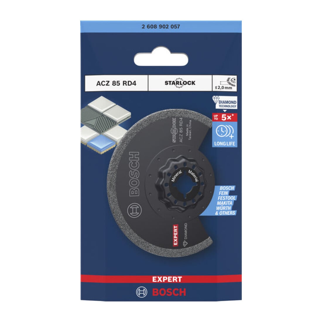 Bosch EXPERT ACZ 85 RD4 Grout Segment Blade, 85 mm