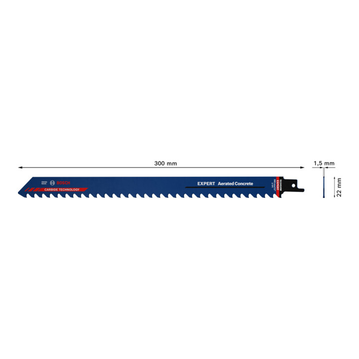 Bosch EXPERT Aerated Concrete S 1241 HM Säbelsägeblatt 1 Stück für Säbelsägen