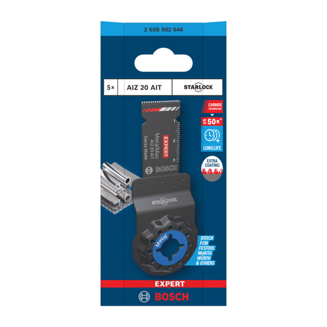Bosch EXPERT AIZ 20 AIT MetalMax invalzaagblad, 20 x 40 mm, 5-dlg.