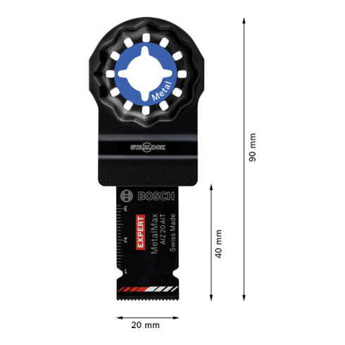 Bosch EXPERT AIZ 20 AIT MetalMax invalzaagblad, 20 x 40 mm