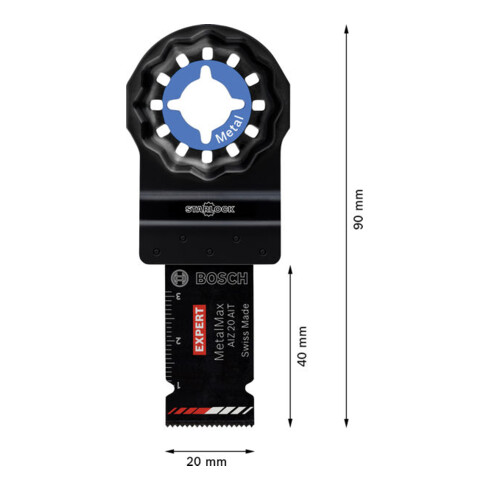 Bosch EXPERT AIZ 20 AIT MetalMax Tauchsägeblatt, 20 x 40 mm, 5-tlg.