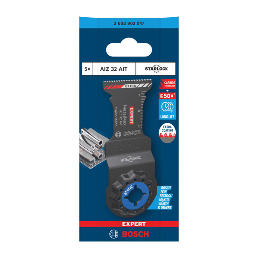 Bosch EXPERT AIZ 32 AIT MetalMax invalzaagblad, 32 x 40 mm, 5-dlg.