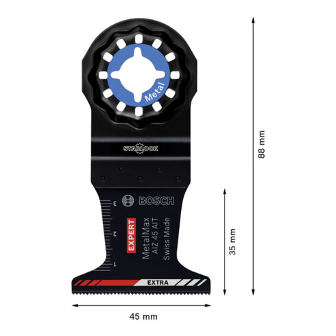 Bosch EXPERT AIZ 45 AIT MetalMax Lama da sega a immersione, 45 x 35 mm