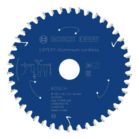 Bosch EXPERT Aluminium cirkelzaagblad, 120x20 mm, Z42