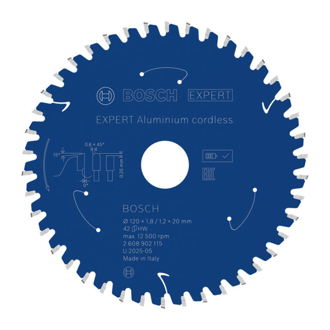 Bosch EXPERT Aluminium cirkelzaagblad, 120x20 mm, Z42