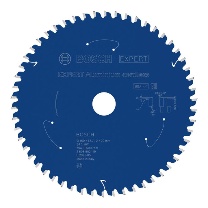 Bosch EXPERT Aluminium cirkelzaagblad, 160x20 mm, Z54