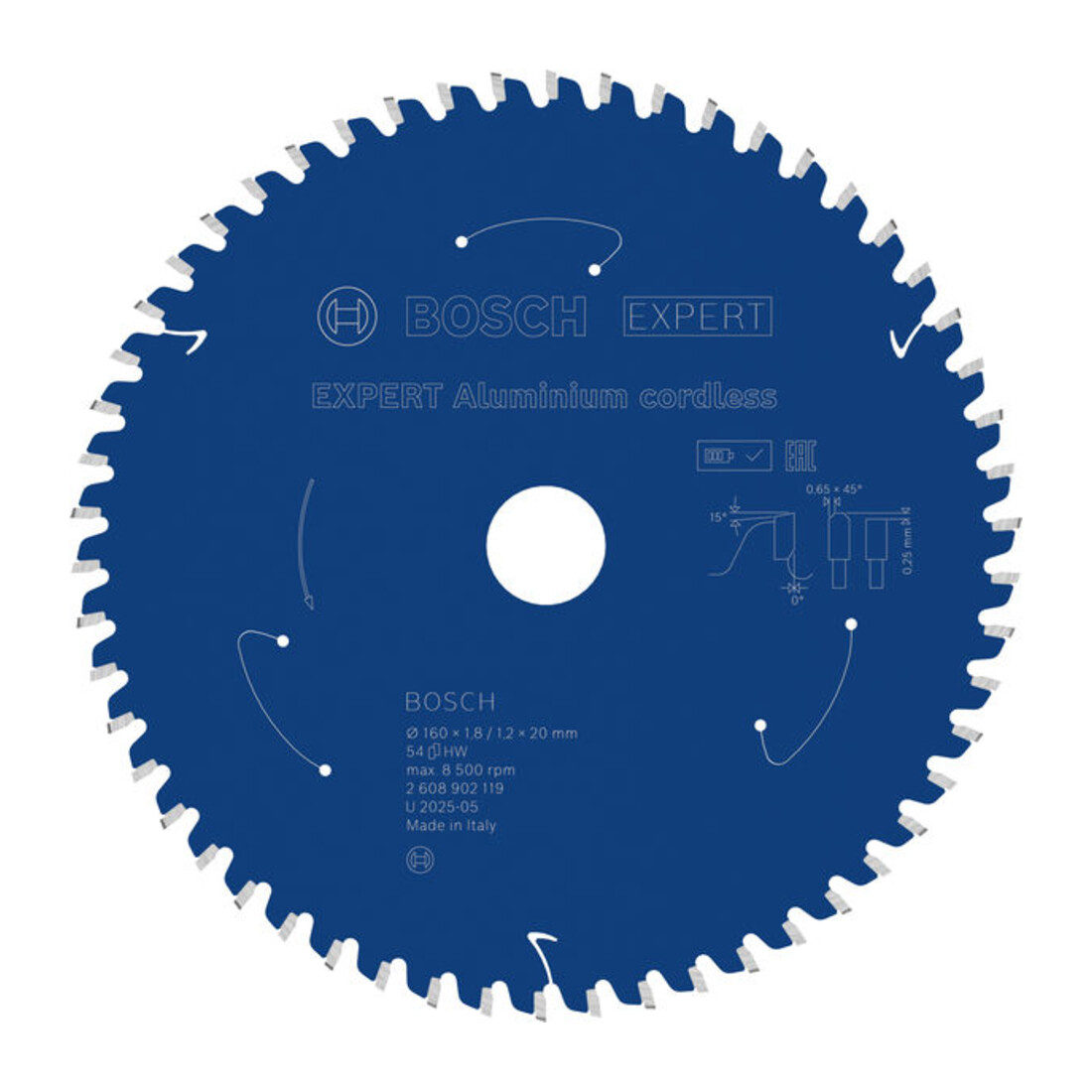 Bosch EXPERT Aluminium cirkelzaagblad, 160x20 mm, Z54
