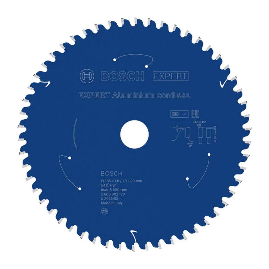 Bosch EXPERT Aluminium cirkelzaagblad, 165x20 mm, Z54