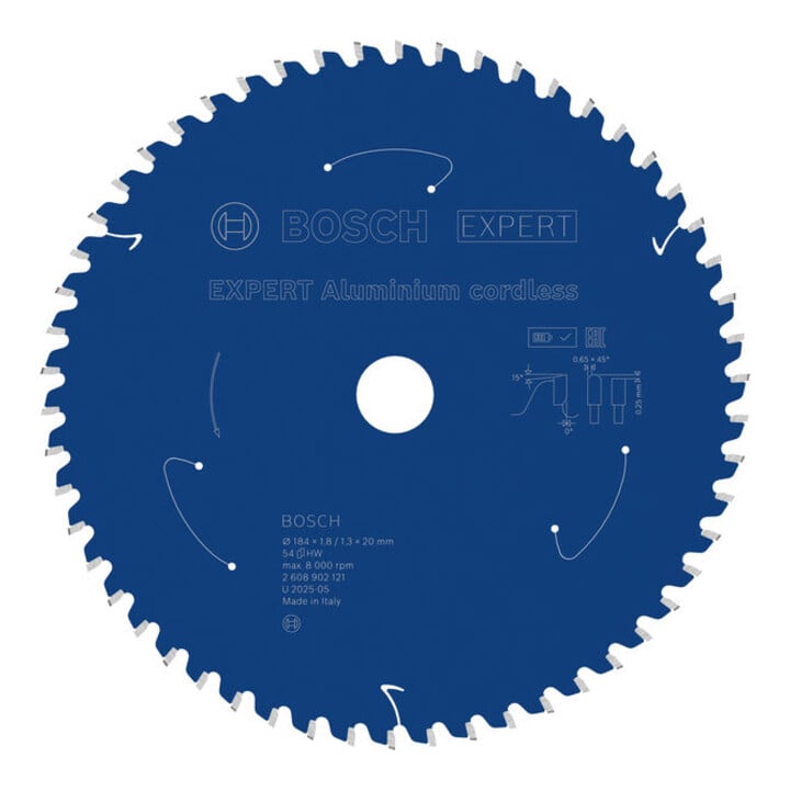 Bosch EXPERT Aluminium cirkelzaagblad, 184x20 mm, Z54