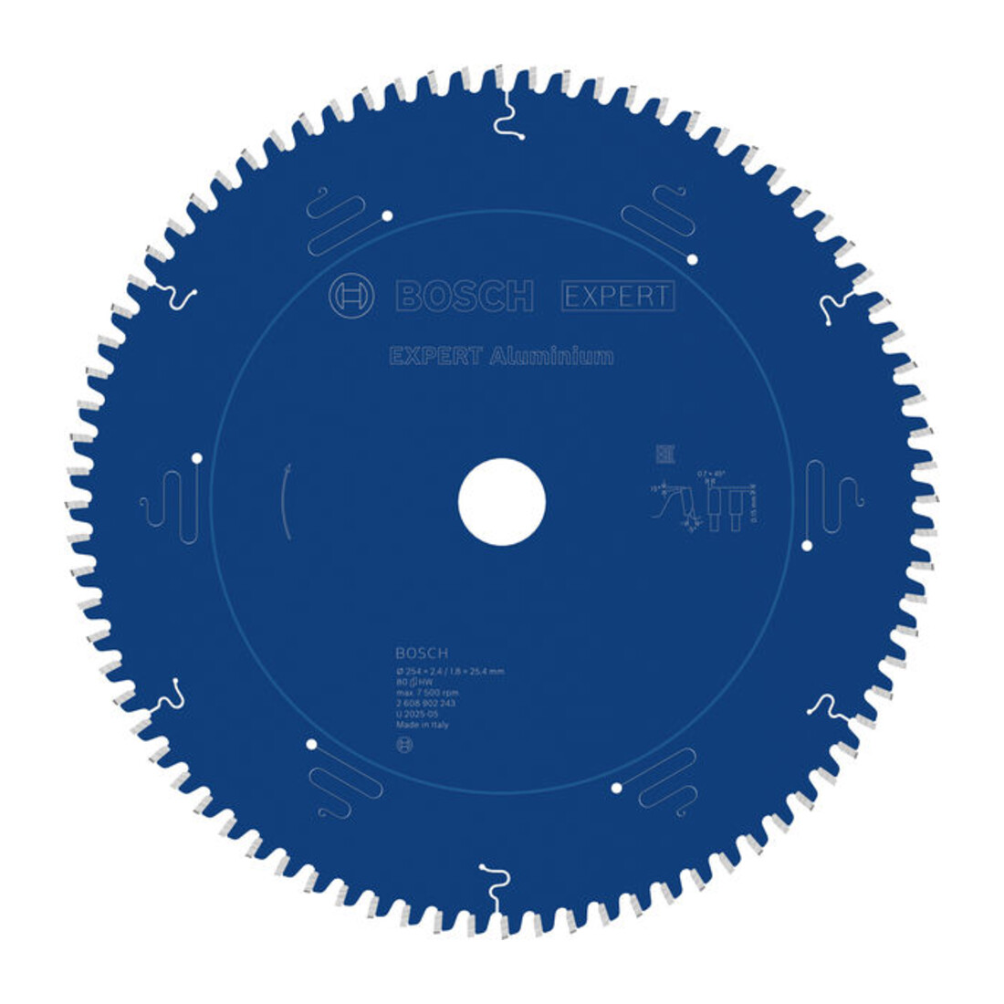Bosch EXPERT Aluminium cirkelzaagblad, 254x25,4 mm, Z80