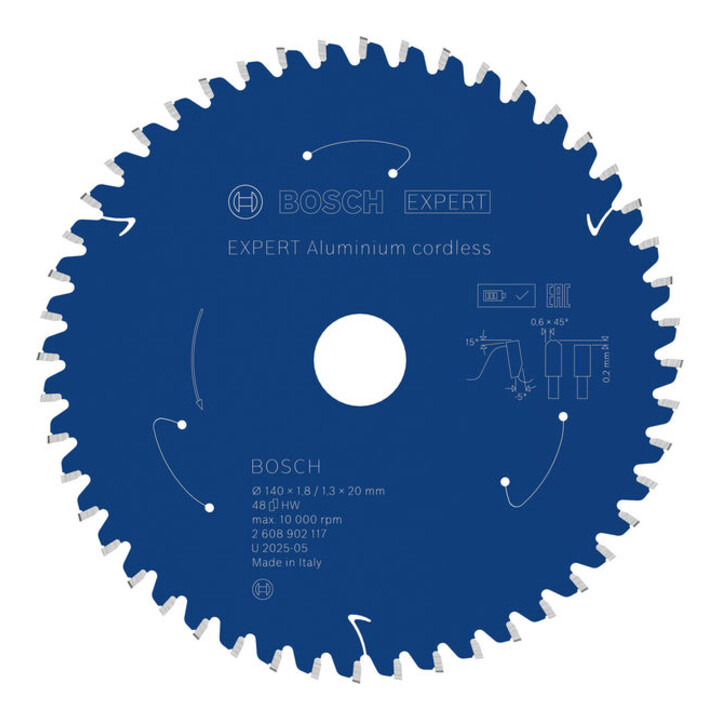 Bosch EXPERT Aluminium Kreissägeblatt, 140x20 mm, Z48