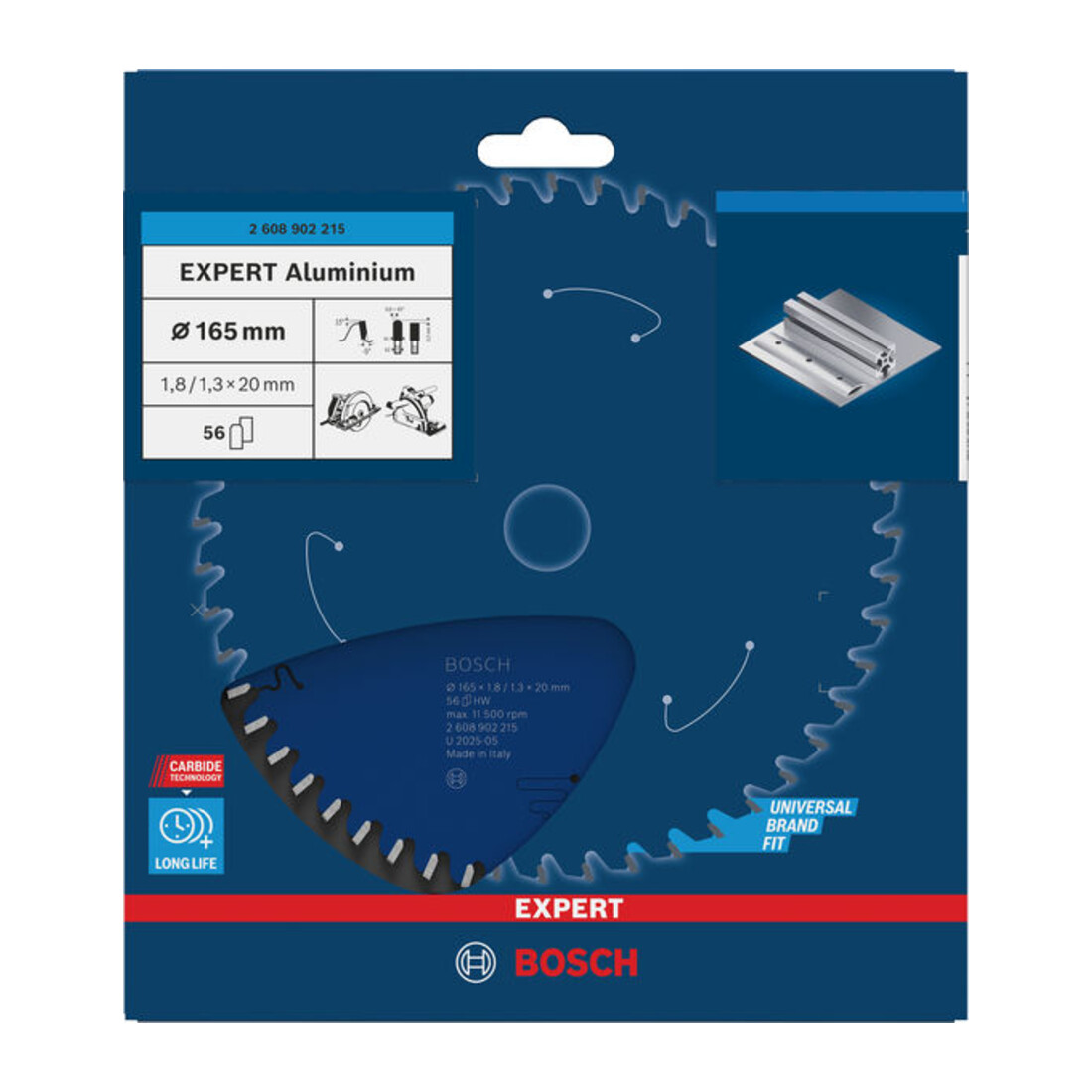 Bosch EXPERT Aluminium Kreissägeblatt, 165x20 mm, Z56