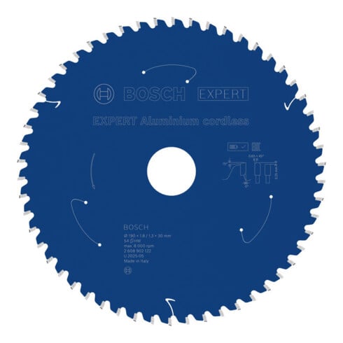 Bosch EXPERT Aluminium Kreissägeblatt, 190x30 mm, Z54