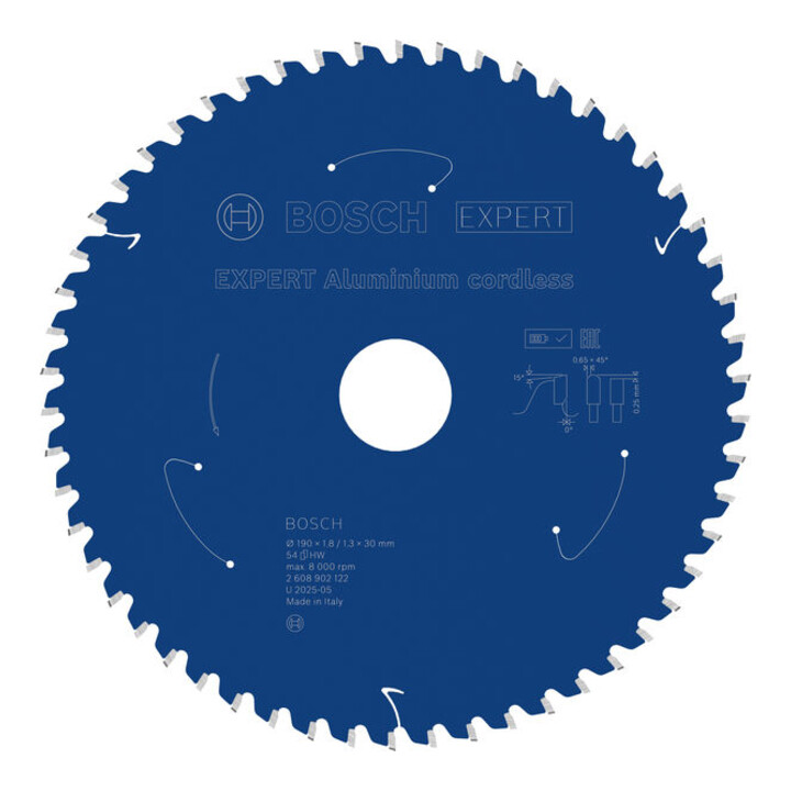 Bosch EXPERT Aluminium Kreissägeblatt, 190x30 mm, Z54