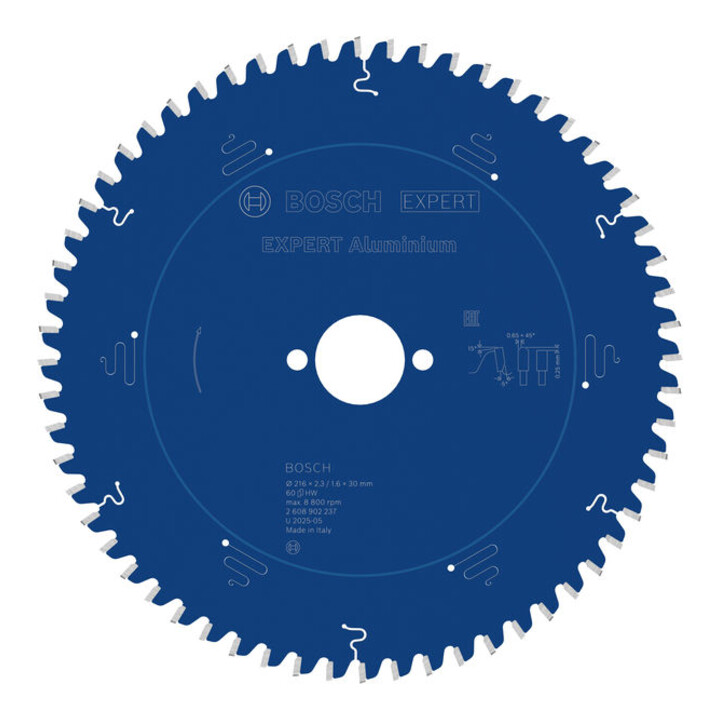 Bosch EXPERT Aluminium Kreissägeblatt, 216x30 mm, Z60