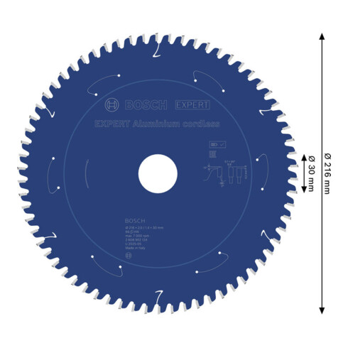 Bosch EXPERT Aluminium Kreissägeblatt, 216x30 mm, Z66