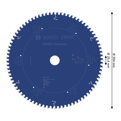 Bosch EXPERT Aluminium Kreissägeblatt, 254x25,4 mm, Z80