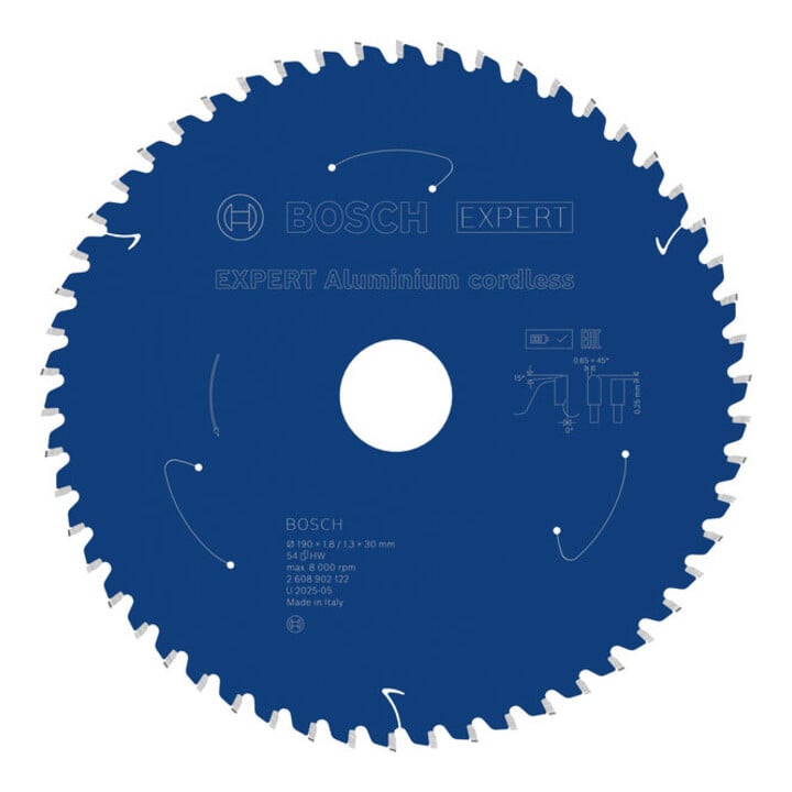 Bosch EXPERT Aluminium zaagblad, 190x30 mm, Z54
