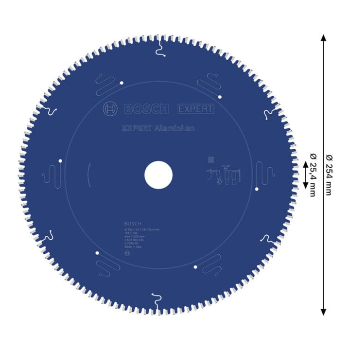 Bosch EXPERT Aluminium zaagblad, 254x25,4 mm, Z120