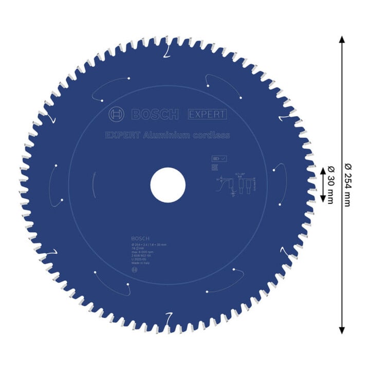 Bosch EXPERT Aluminium zaagblad, 254x30 mm, Z78