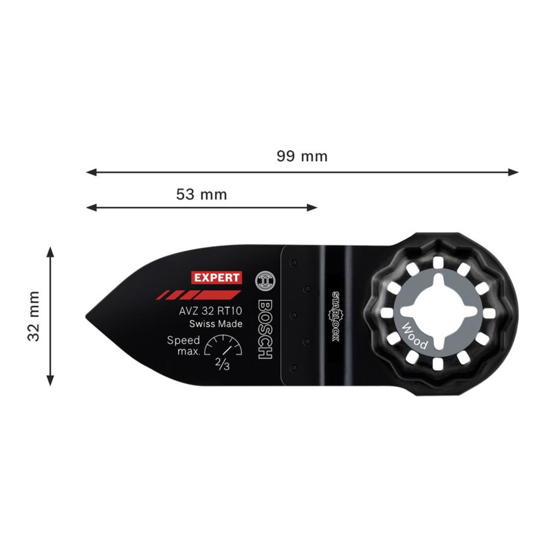Bosch EXPERT AVZ 32 RT10 Punta abrasiva, 32 x 53 mm