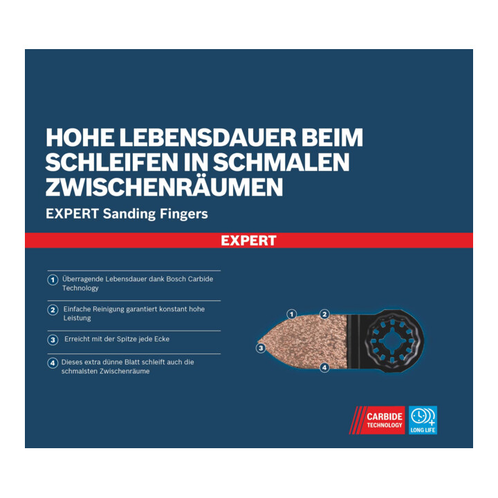 Bosch EXPERT AVZ 32 RT4 Schleiffinger, 32 x 53 mm