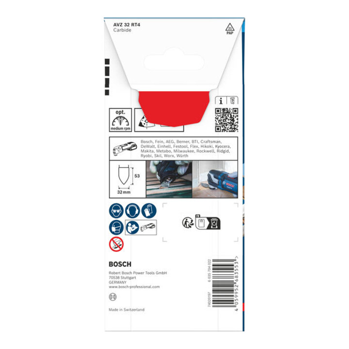 Bosch EXPERT AVZ 32 RT4 Schleiffinger, 32 x 53 mm