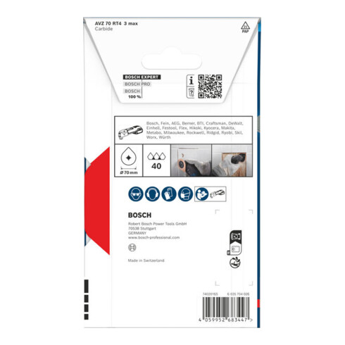 Bosch EXPERT AVZ 70 RT4 3 max Fugenentfernungsplatte, Ø 70 mm