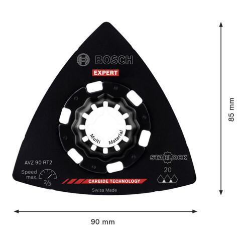 Bosch EXPERT AVZ 90 RT2 piastra abrasiva, 90 mm