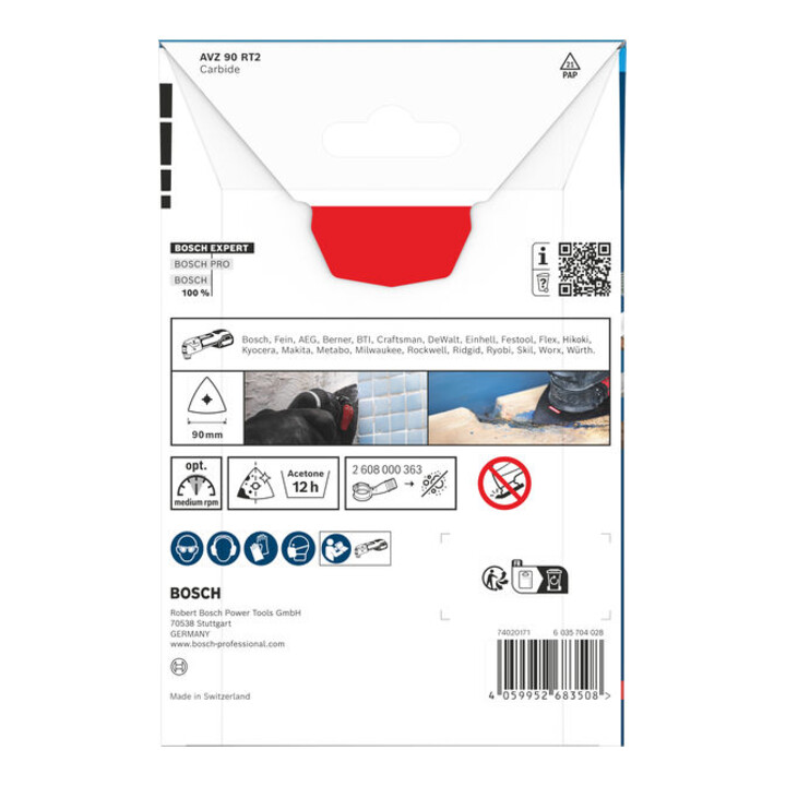 Bosch EXPERT AVZ 90 RT2 Plateau abrasif, 90 mm