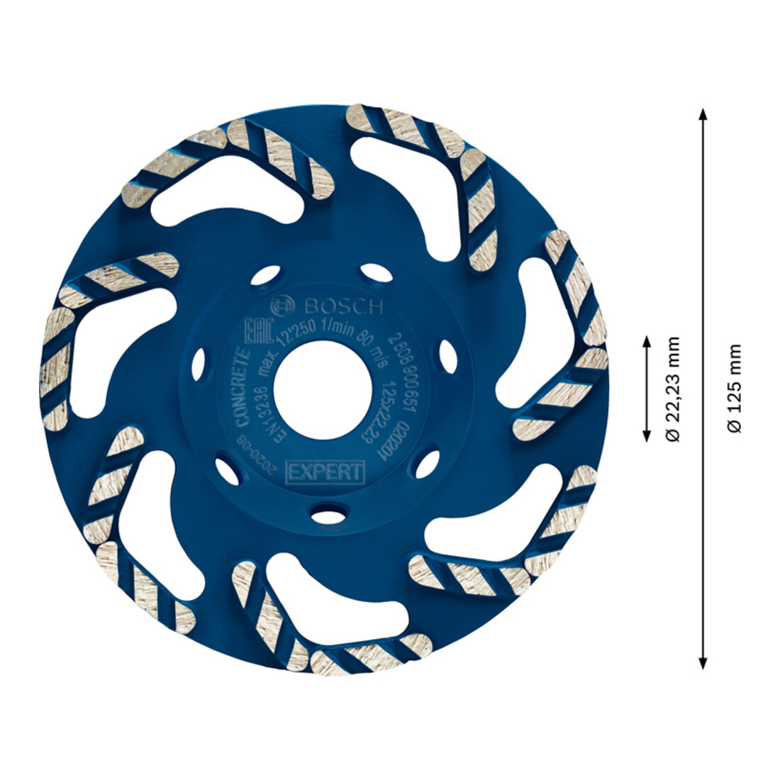 Bosch EXPERT Betondiamant slijpschijf 125 x 22,23 x 4,5mm voor beton- en haakse slijpmachines