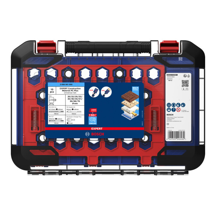 Bosch EXPERT Bouwmateriaal Power Change Plus gatenzaagset, 15-dlg.