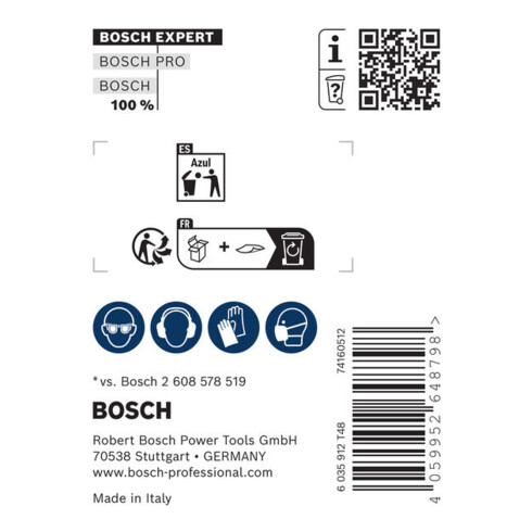 Bosch EXPERT Burin plat SDS plus-8C, 20 x 250 mm, 5 pièces