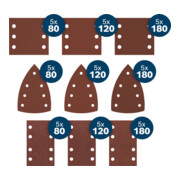 Bosch EXPERT C430 Schleifpapier-Set, 115x107/100x150/80x133mm: K80,5/120,5/180, 45tlg.-2