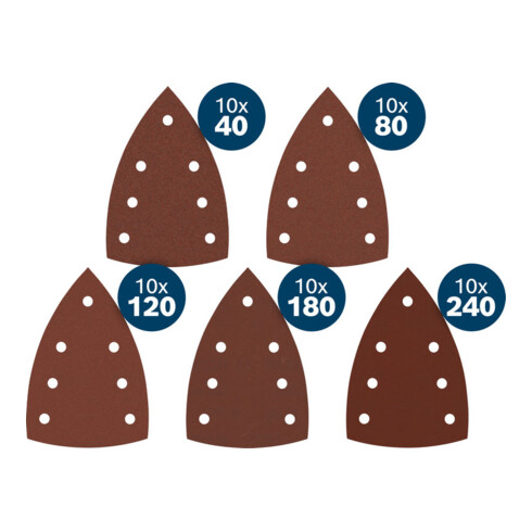 Bosch EXPERT C430 Schleifpapier-Set, K40/80/120/180/240, 100x150mm, 50-tlg.