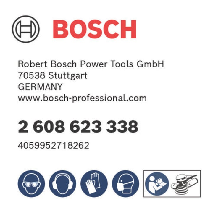 Bosch EXPERT C430 Schleifpapier-Set, K40/K60/K80/K120/K180, 125mm, 50-tlg.