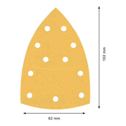 Bosch EXPERT C470 Papier abrasif, 102 x 62/93 mm, G 120