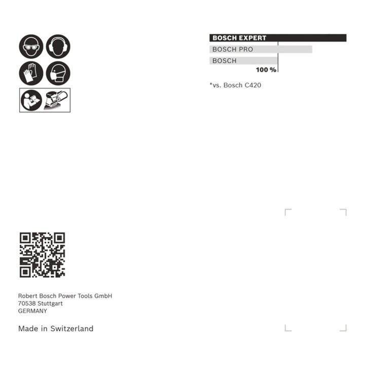 Bosch EXPERT C470 Papier abrasif, 102 x 62/93 mm, G 240