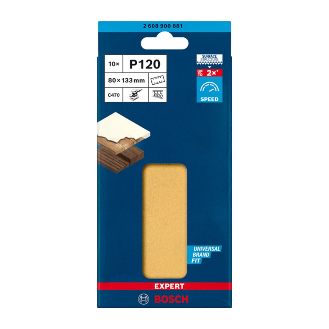 Bosch EXPERT C470 Papier de verre pour ponceuse orbitale