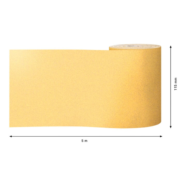 Bosch Expert C470 Rouleau de papier de verre pour ponçage à la main, 115 mm, 5 m, G 120