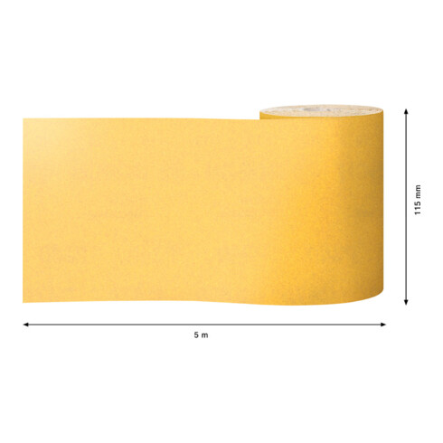 Bosch Expert C470 Rouleau de papier de verre pour ponçage à la main, 115 mm, 5 m, G 240
