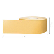 Bosch Expert C470 Rouleau de papier de verre pour ponçage à la main, 115 mm x 50 m, G 60-4