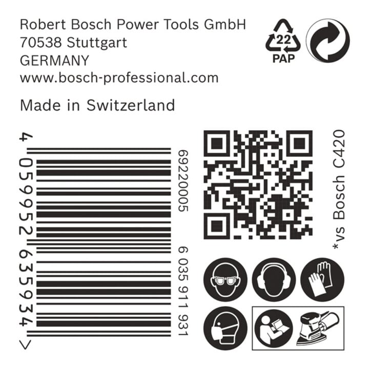 Bosch EXPERT C470 Schleifpapier, 100 x 150 mm, G 120